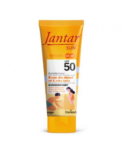 Jantar Sun Bursztynowy wodoodporny krem dla dzieci SPF 50, 50 ml